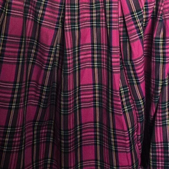 HDE Plus Size Pink Plaid Skirt - Picture 2 of 4